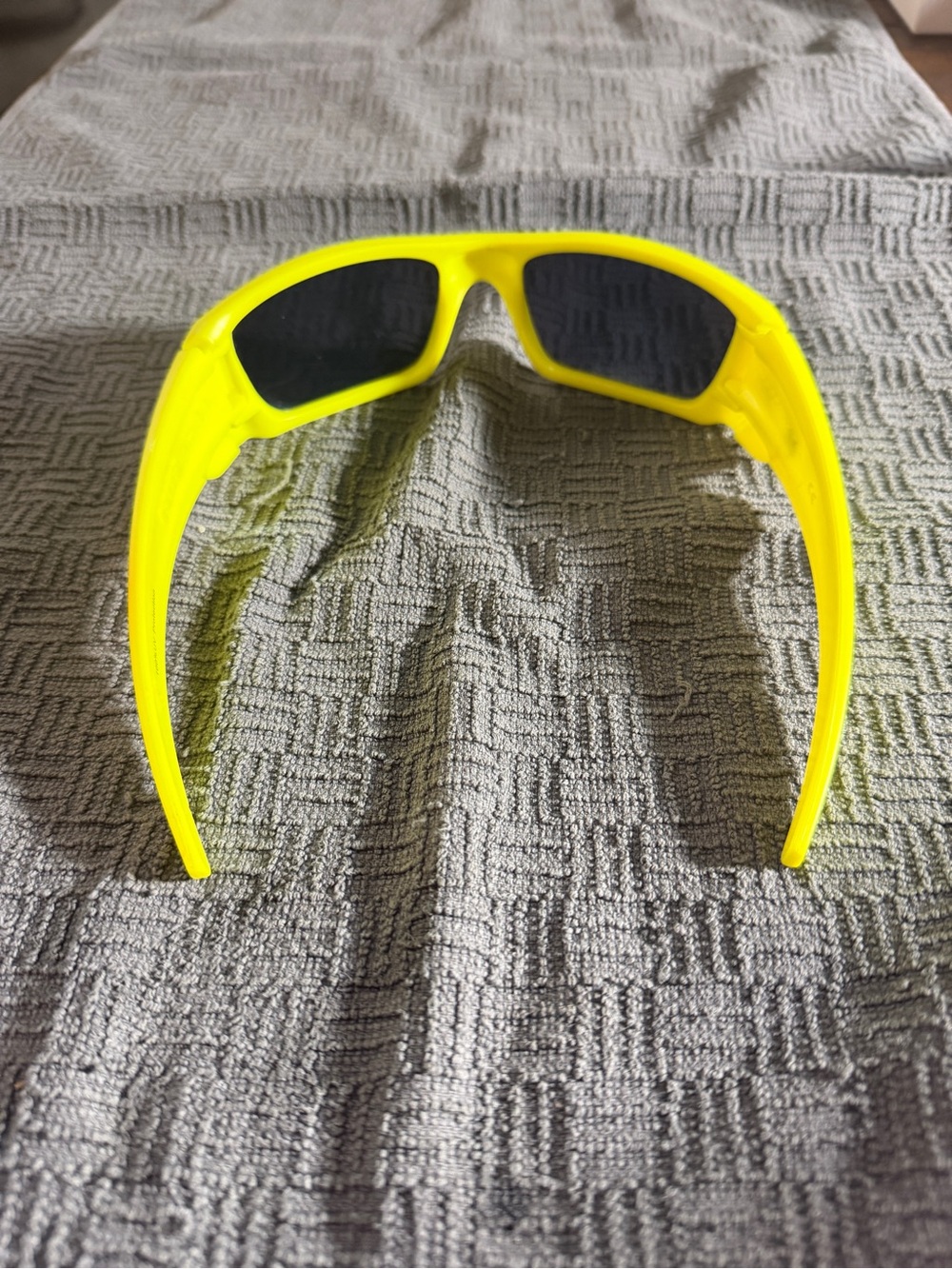 Neon Yellow Oakley Sport Sunglasses with Dark Lenses